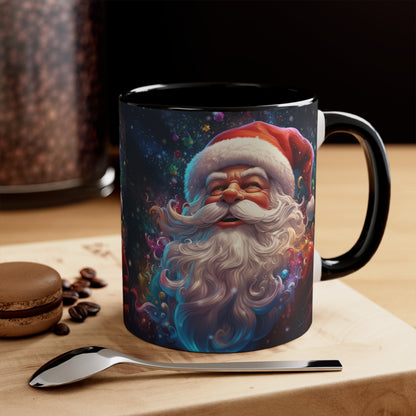 Jolly Santa Claus Accent Coffee Mug, 11oz