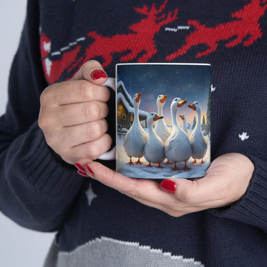 Six Geese-a-Laying Ceramic Mug 11oz