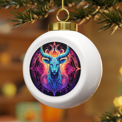 Capricorn Horoscrope Christmas Ball Ornament