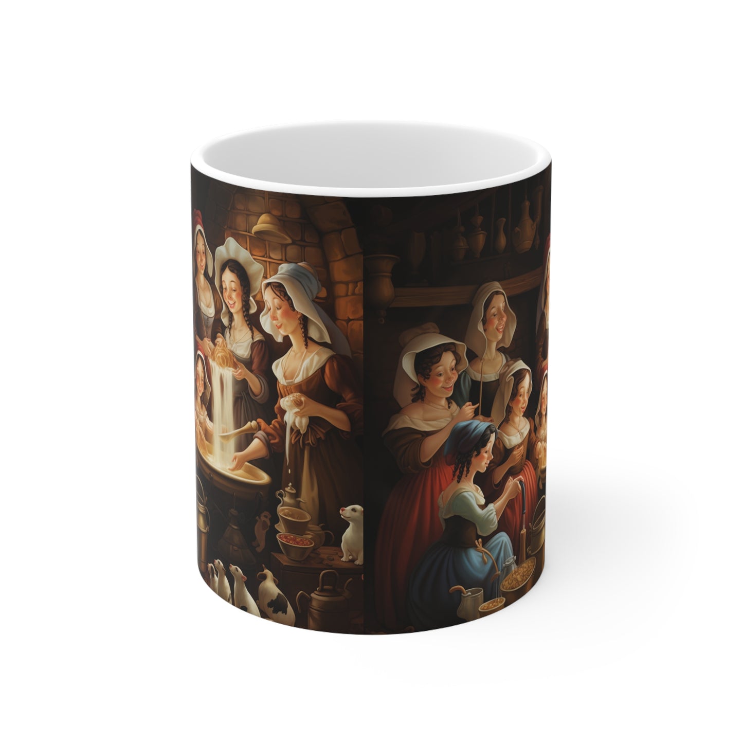 Eight Maids-a-Milking Ceramic Mug 11oz