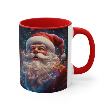 Jolly Santa Claus Accent Coffee Mug, 11oz