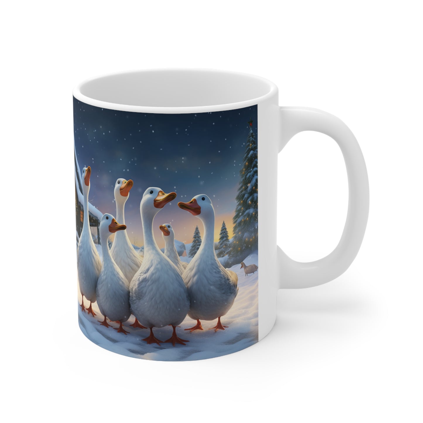 Six Geese-a-Laying Ceramic Mug 11oz