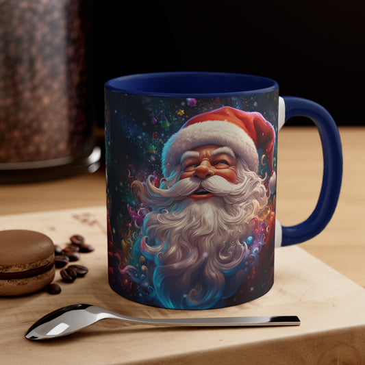 Jolly Santa Claus Accent Coffee Mug, 11oz