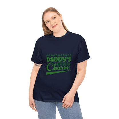 Daddy's Lucky Charm Unisex Heavy Cotton Tee - St Patricks Day Gift | Gift For Boyfriend | Gift For Friend | Saint Patricks Day Shirt | St Paddys Day Shirt