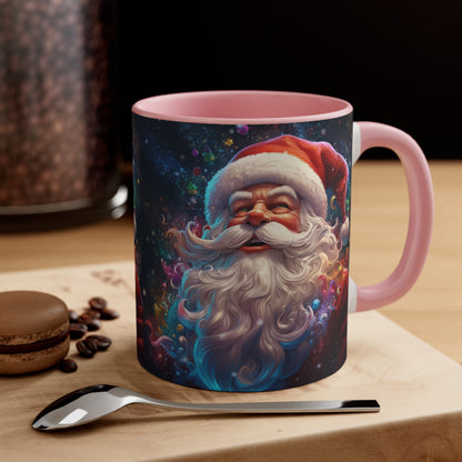 Jolly Santa Claus Accent Coffee Mug, 11oz