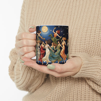 Nine Ladies Dancing Ceramic Mug 11oz