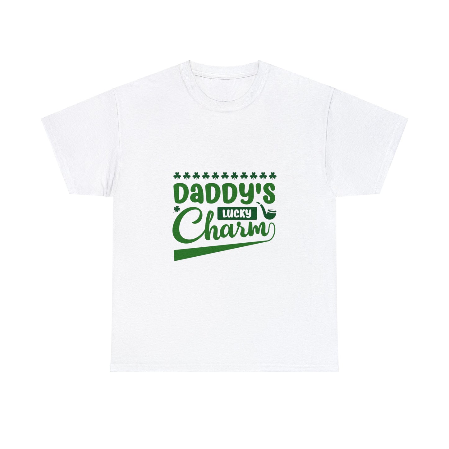 Daddy's Lucky Charm Unisex Heavy Cotton Tee - St Patricks Day Gift | Gift For Boyfriend | Gift For Friend | Saint Patricks Day Shirt | St Paddys Day Shirt