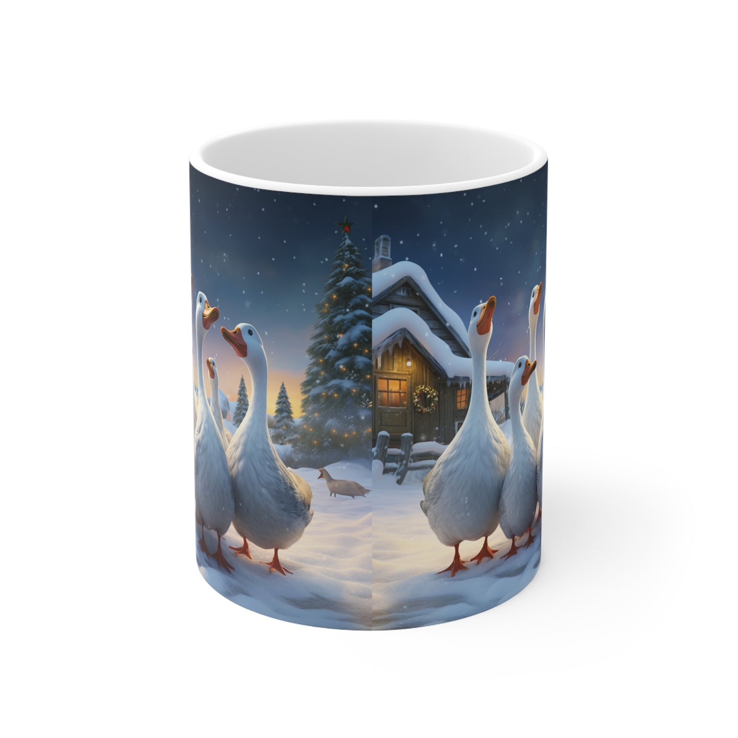 Six Geese-a-Laying Ceramic Mug 11oz