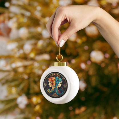 Gemini Horoscope Christmas Ball Ornament