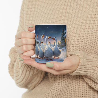 Six Geese-a-Laying Ceramic Mug 11oz