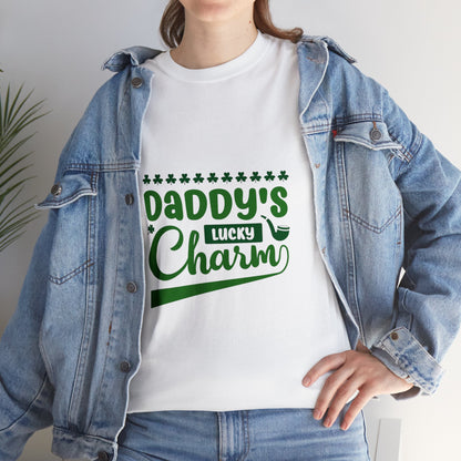 Daddy's Lucky Charm Unisex Heavy Cotton Tee - St Patricks Day Gift | Gift For Boyfriend | Gift For Friend | Saint Patricks Day Shirt | St Paddys Day Shirt