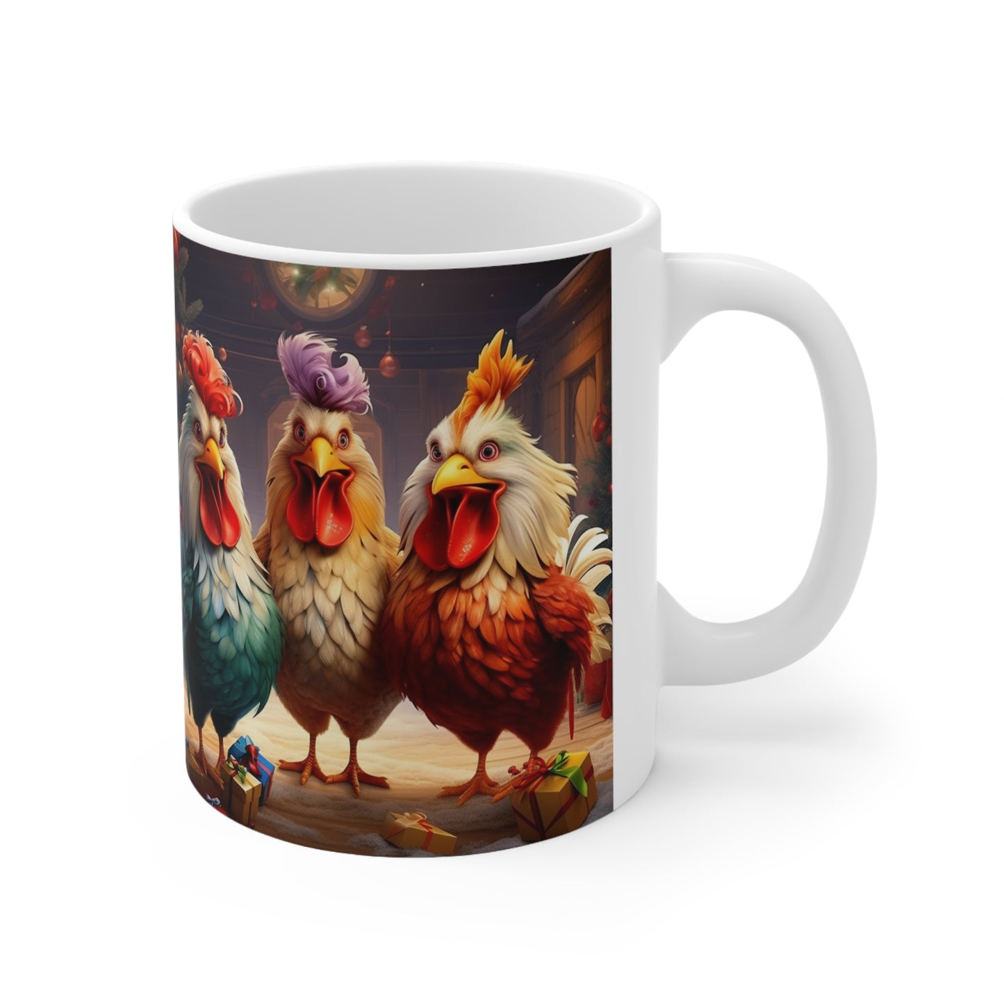 Three French Hens Ceramic Mug 11oz