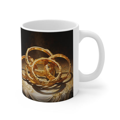 Five Golden Rings Ceramic Mug 11oz