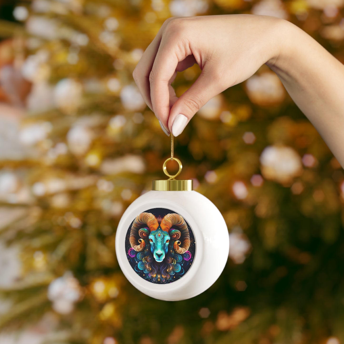 Aries Horoscope Christmas Ball Ornament