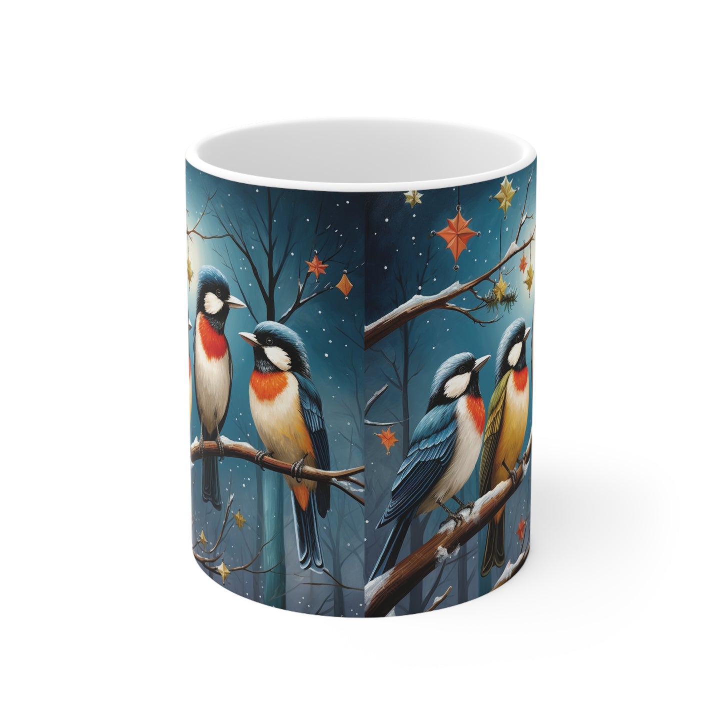 Four Calling/Collie Birds Ceramic Mug 11oz