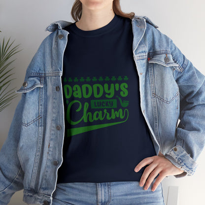 Daddy's Lucky Charm Unisex Heavy Cotton Tee - St Patricks Day Gift | Gift For Boyfriend | Gift For Friend | Saint Patricks Day Shirt | St Paddys Day Shirt