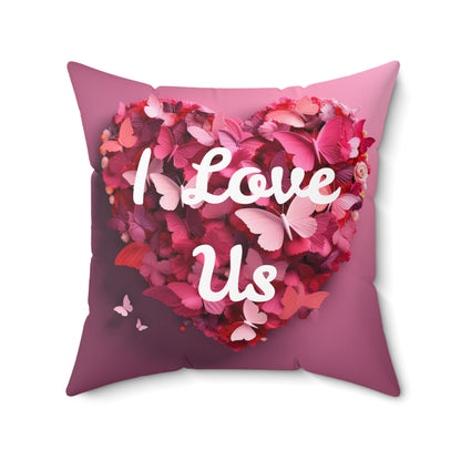 I Love Us Valetine's Day Pillow