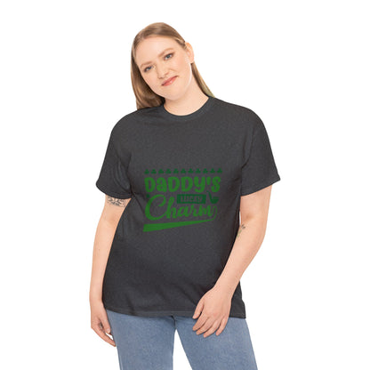 Daddy's Lucky Charm Unisex Heavy Cotton Tee - St Patricks Day Gift | Gift For Boyfriend | Gift For Friend | Saint Patricks Day Shirt | St Paddys Day Shirt