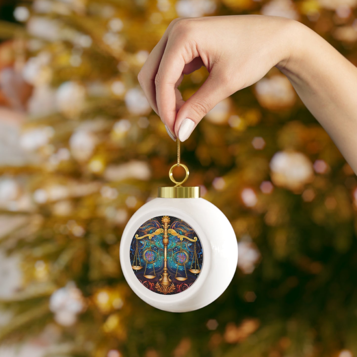 Libra Horoscrope Christmas Ball Ornament