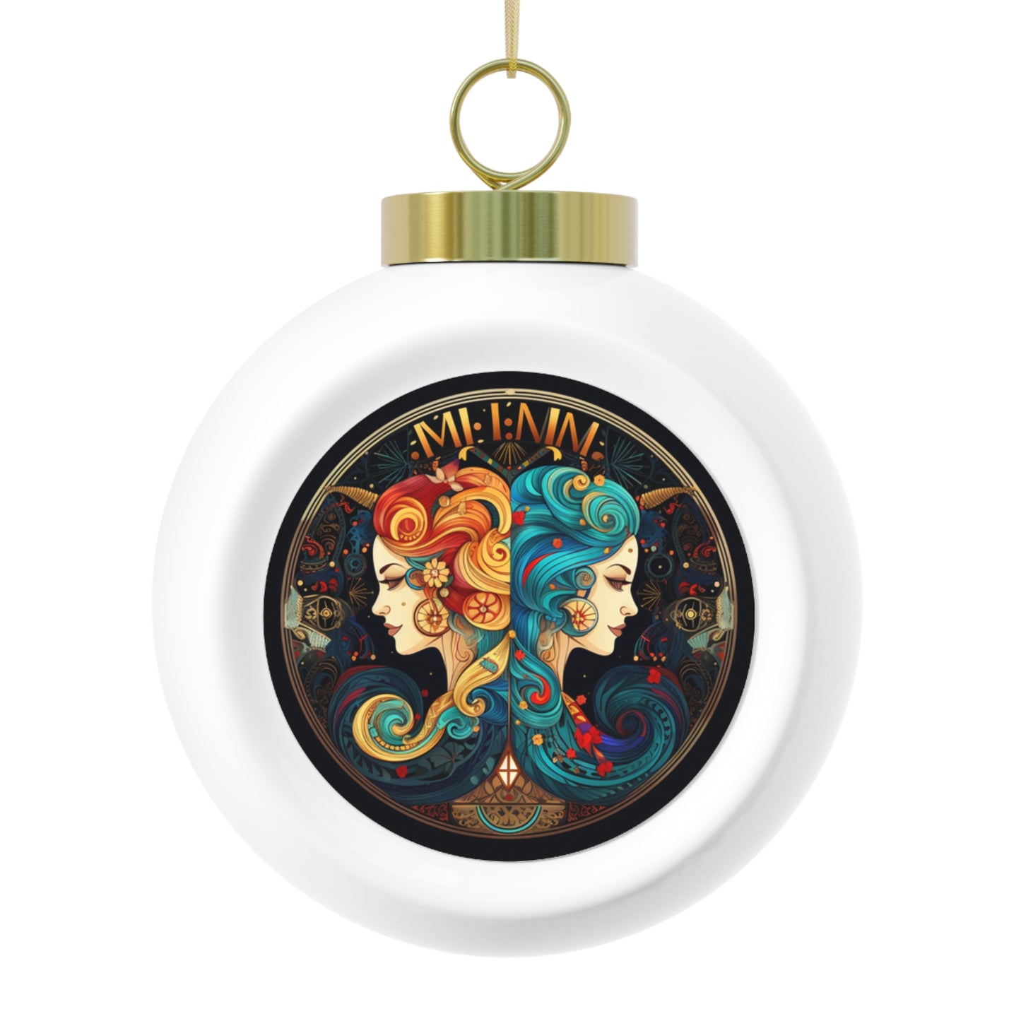 Gemini Horoscope Christmas Ball Ornament