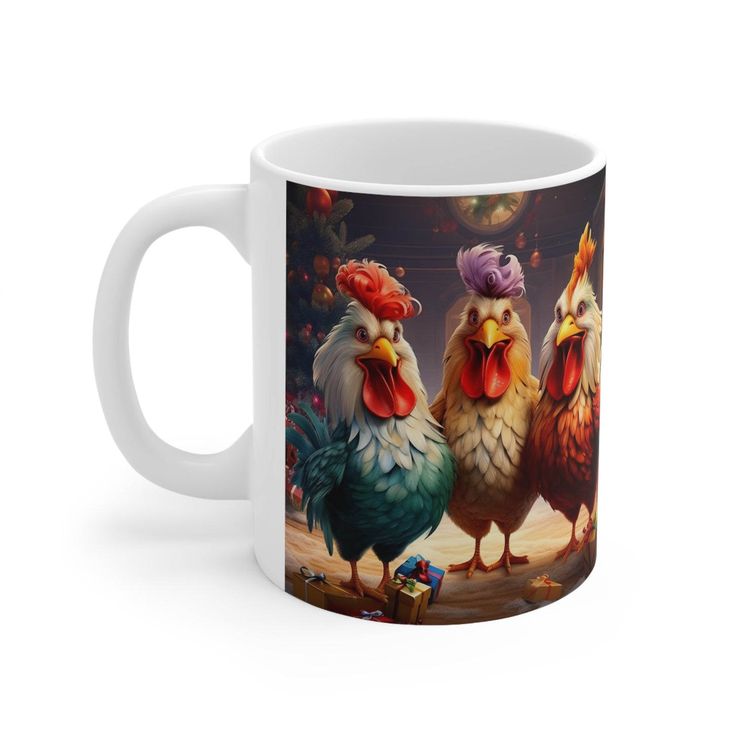 Three French Hens Ceramic Mug 11oz