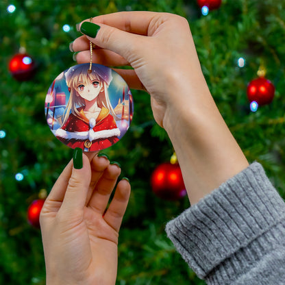 Anime Ceramic Christmas Ornament