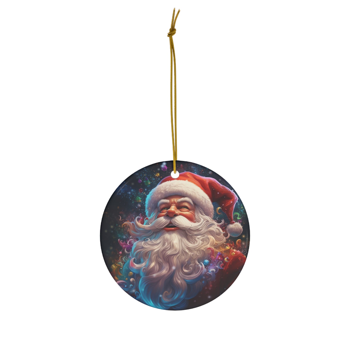 Santa Claus Ceramic Christmas Ornament