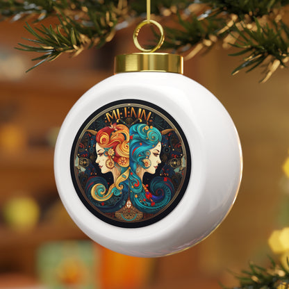 Gemini Horoscope Christmas Ball Ornament