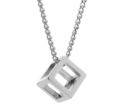 Popular Interlocking Square Triangle for Men, Pendant For Men, Stainless Steel Pendant, Modern, Trendy, Geometric Stacking, Streetwear Necklace,