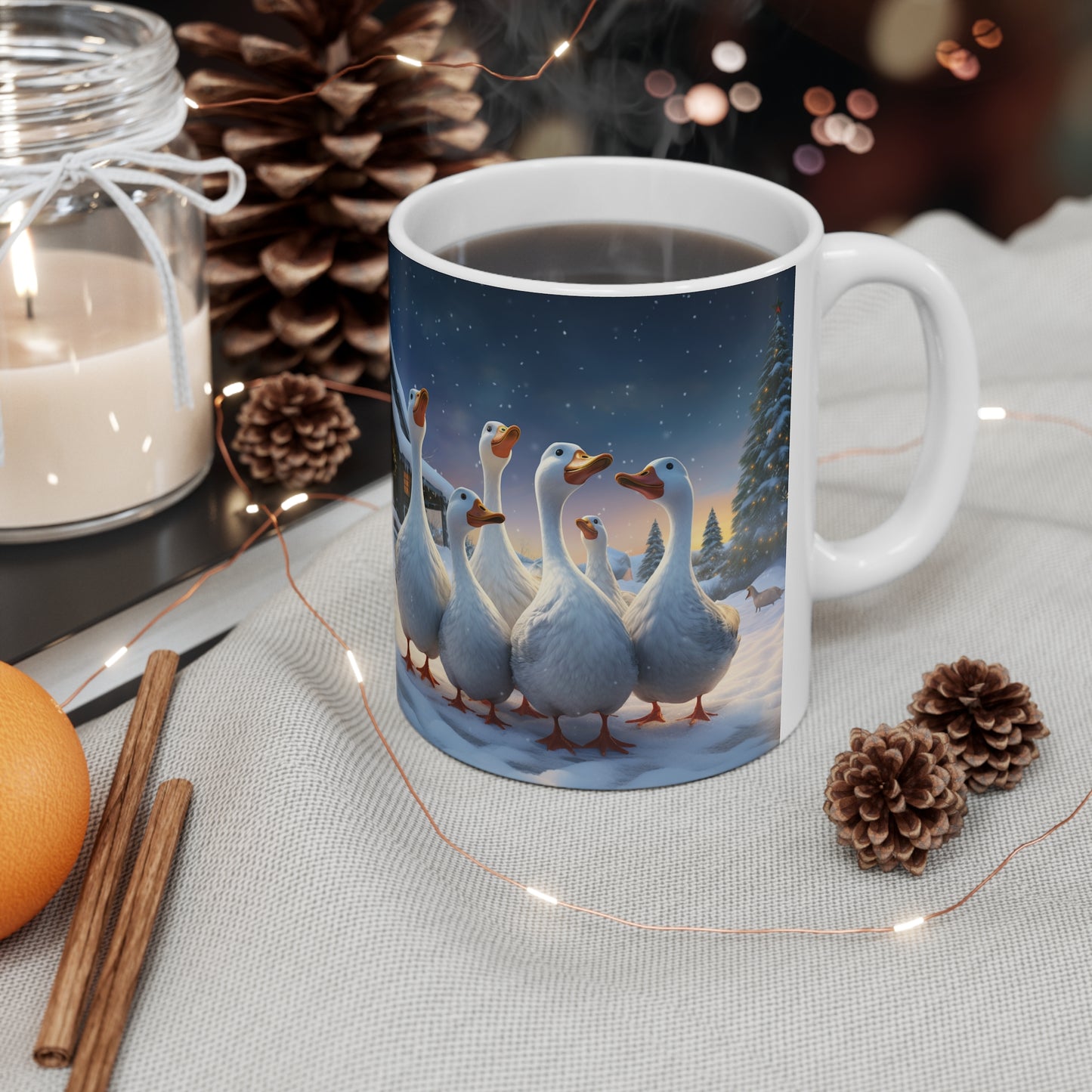 Six Geese-a-Laying Ceramic Mug 11oz