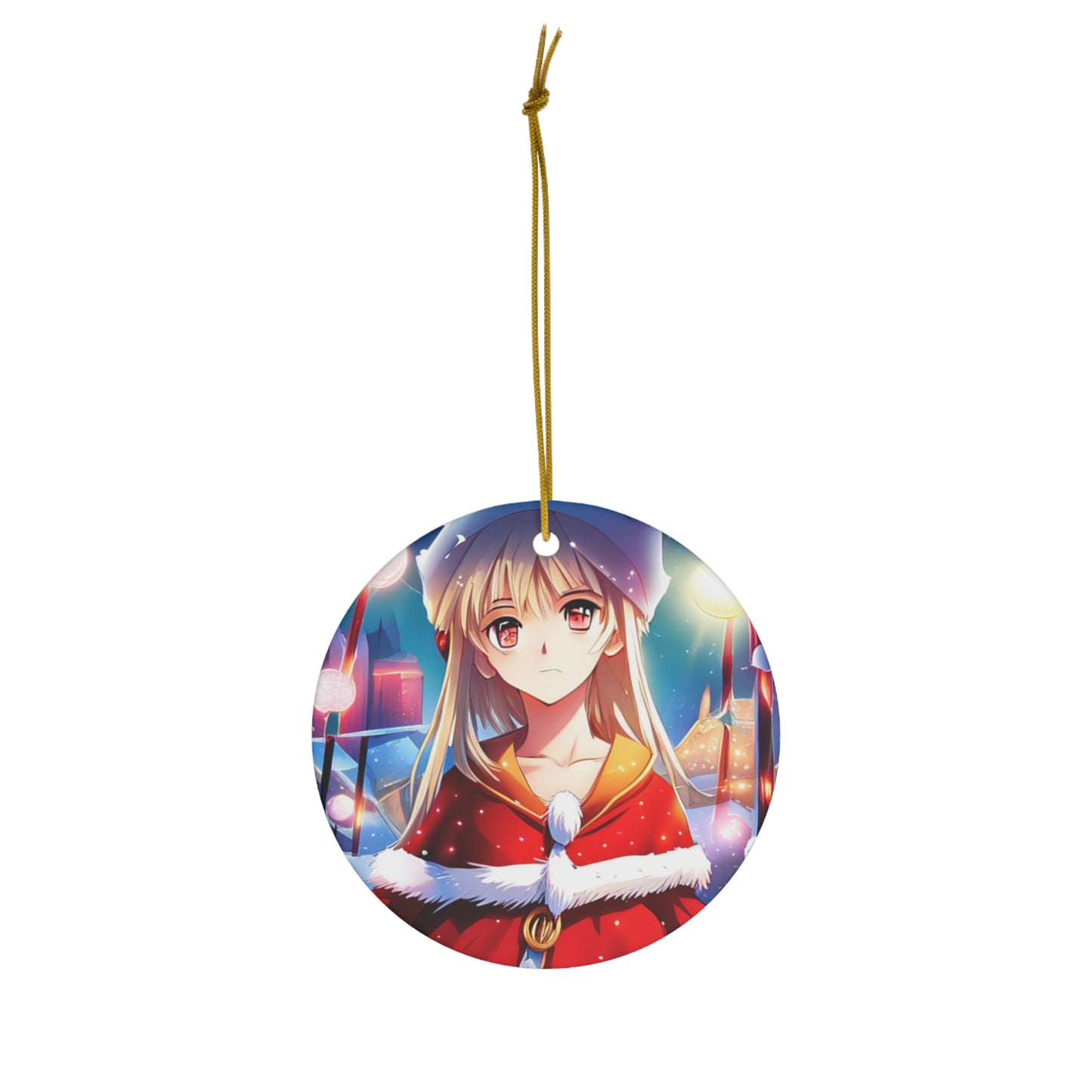 Anime Ceramic Christmas Ornament