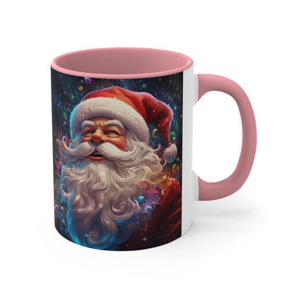 Jolly Santa Claus Accent Coffee Mug, 11oz