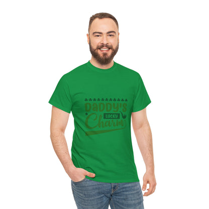 Daddy's Lucky Charm Unisex Heavy Cotton Tee - St Patricks Day Gift | Gift For Boyfriend | Gift For Friend | Saint Patricks Day Shirt | St Paddys Day Shirt