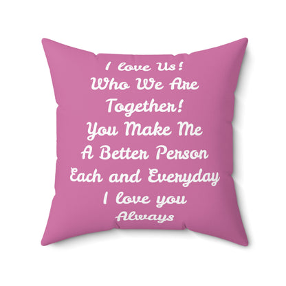 I Love Us Valetine's Day Pillow