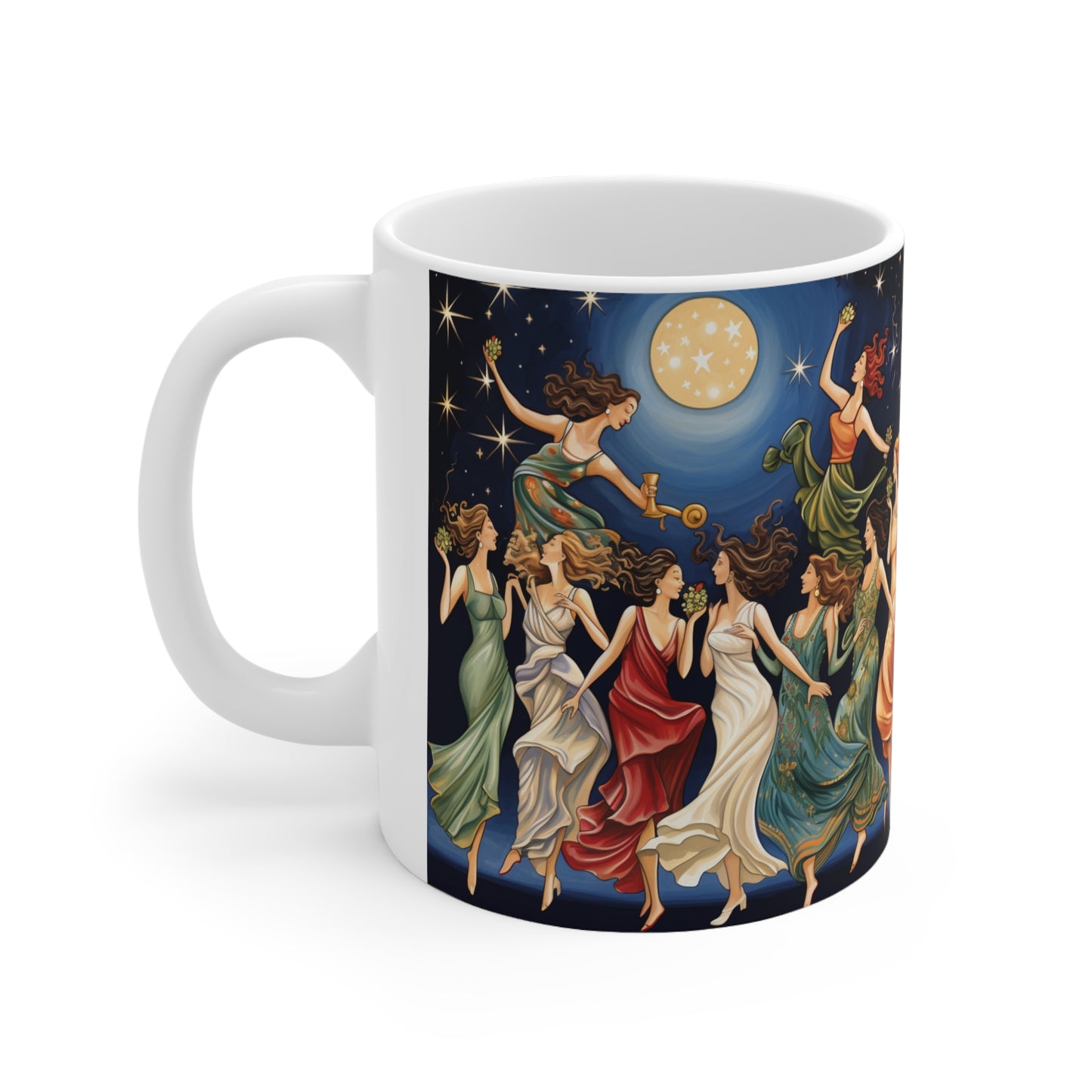 Nine Ladies Dancing Ceramic Mug 11oz