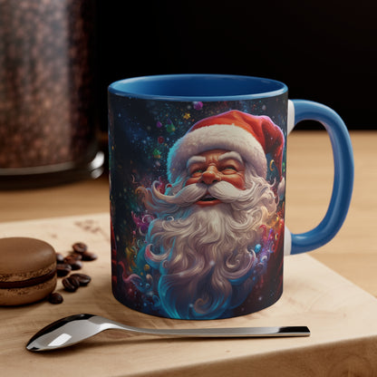 Jolly Santa Claus Accent Coffee Mug, 11oz