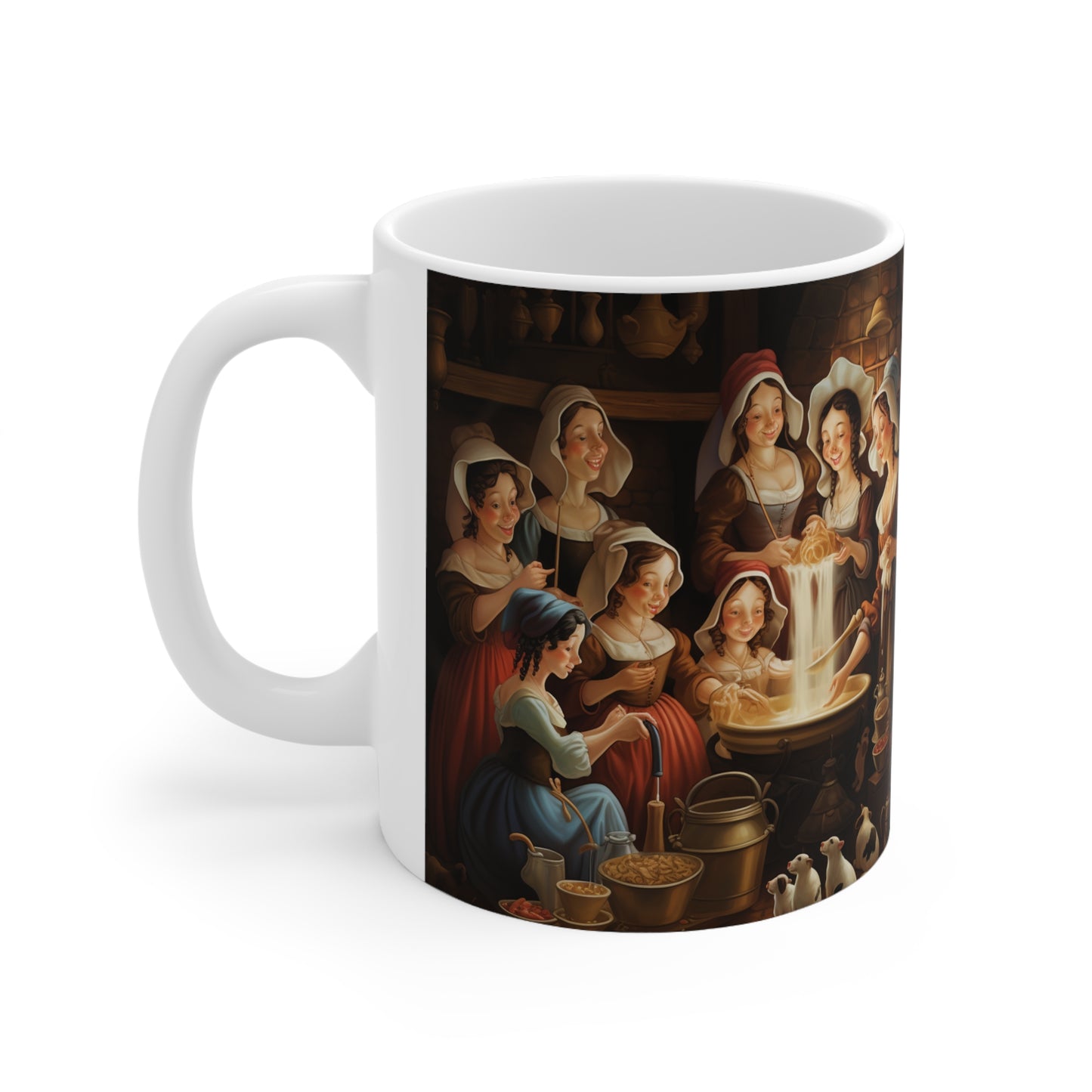 Eight Maids-a-Milking Ceramic Mug 11oz