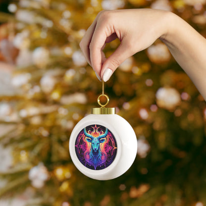 Capricorn Horoscrope Christmas Ball Ornament