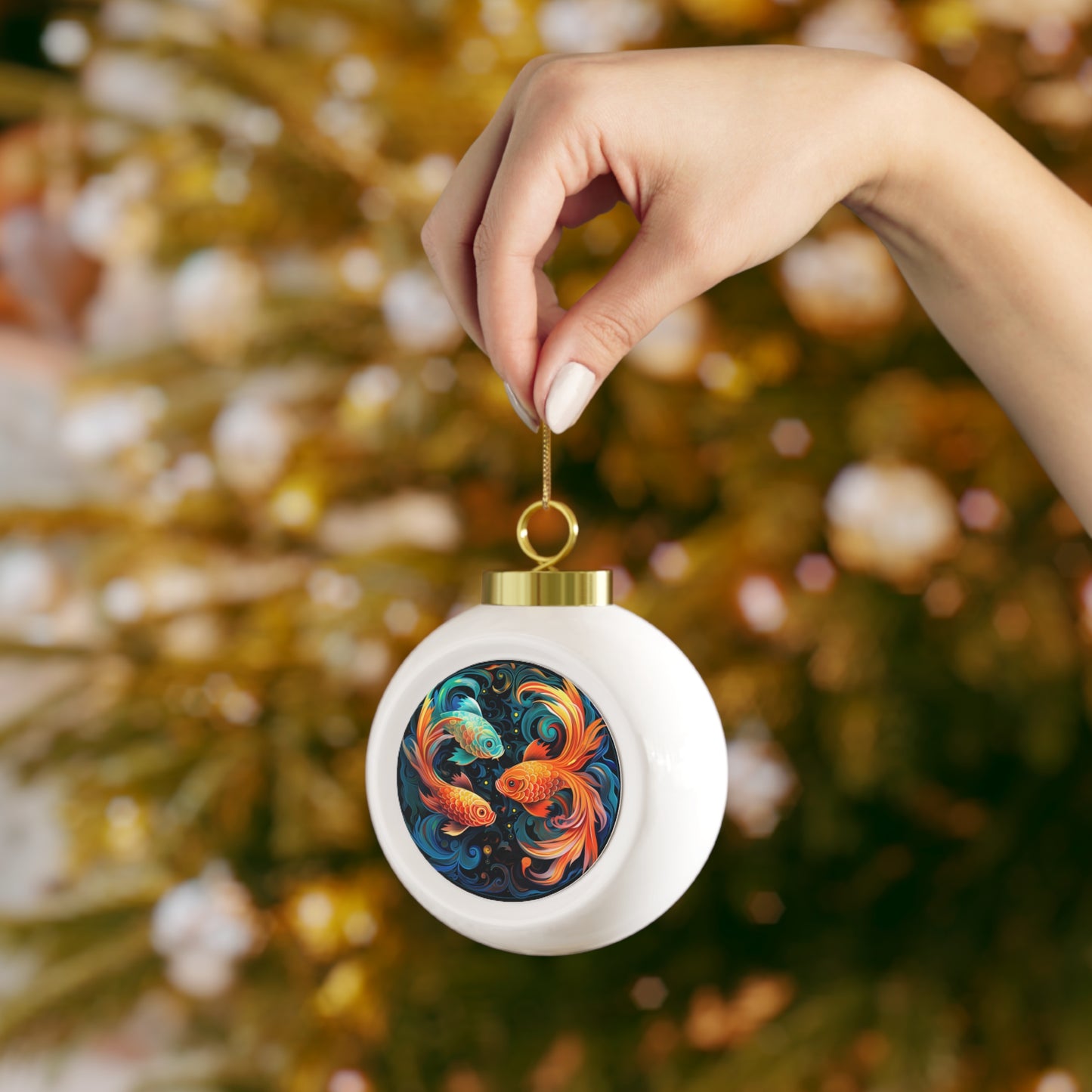 Pisces Horoscope Christmas Ball Ornament