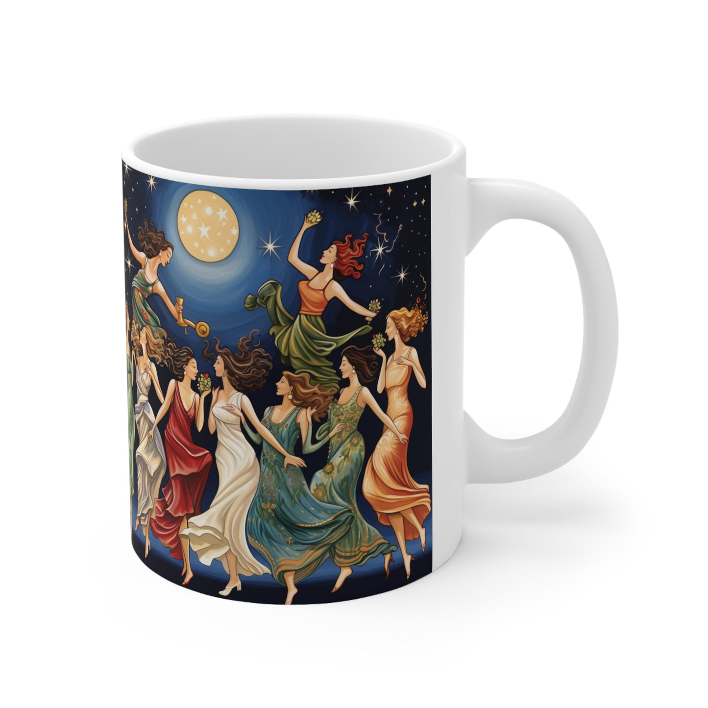 Nine Ladies Dancing Ceramic Mug 11oz