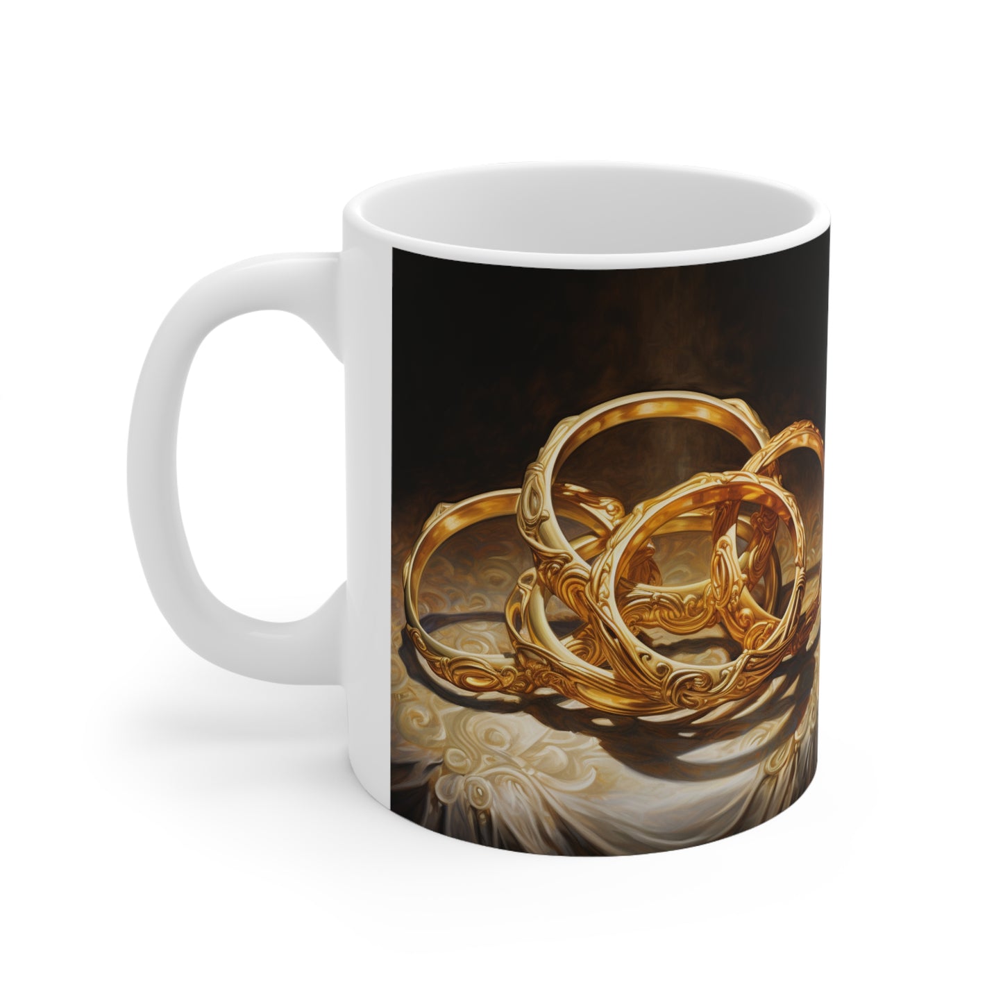 Five Golden Rings Ceramic Mug 11oz