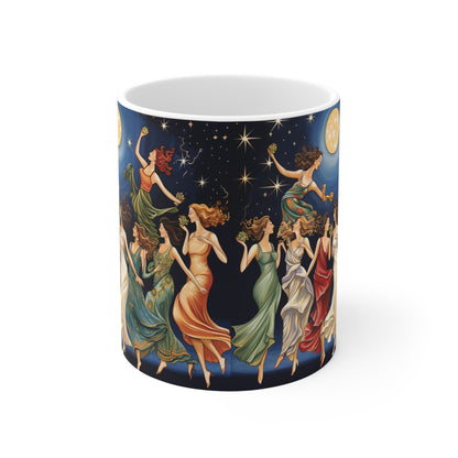 Nine Ladies Dancing Ceramic Mug 11oz