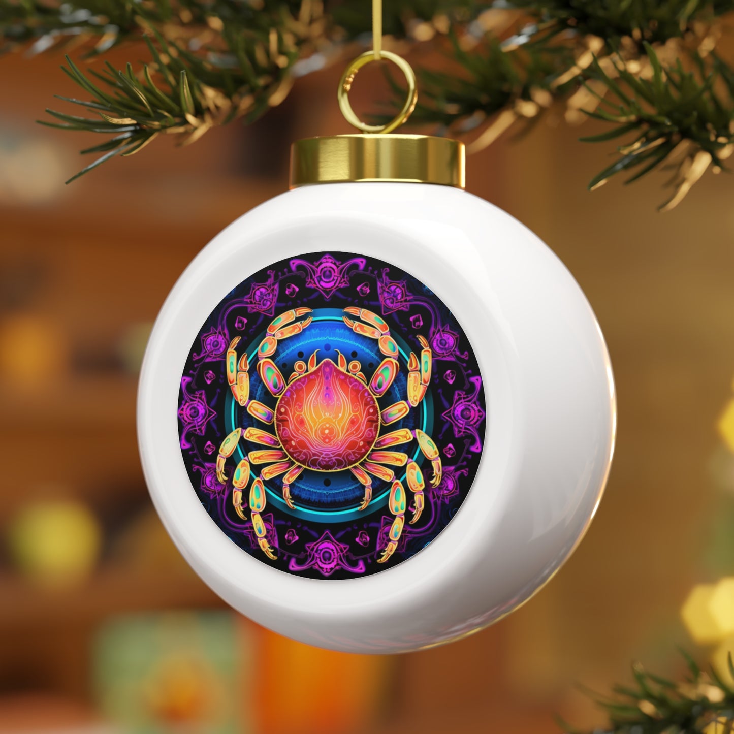 Cancer Horoscope Christmas Ball Ornaments