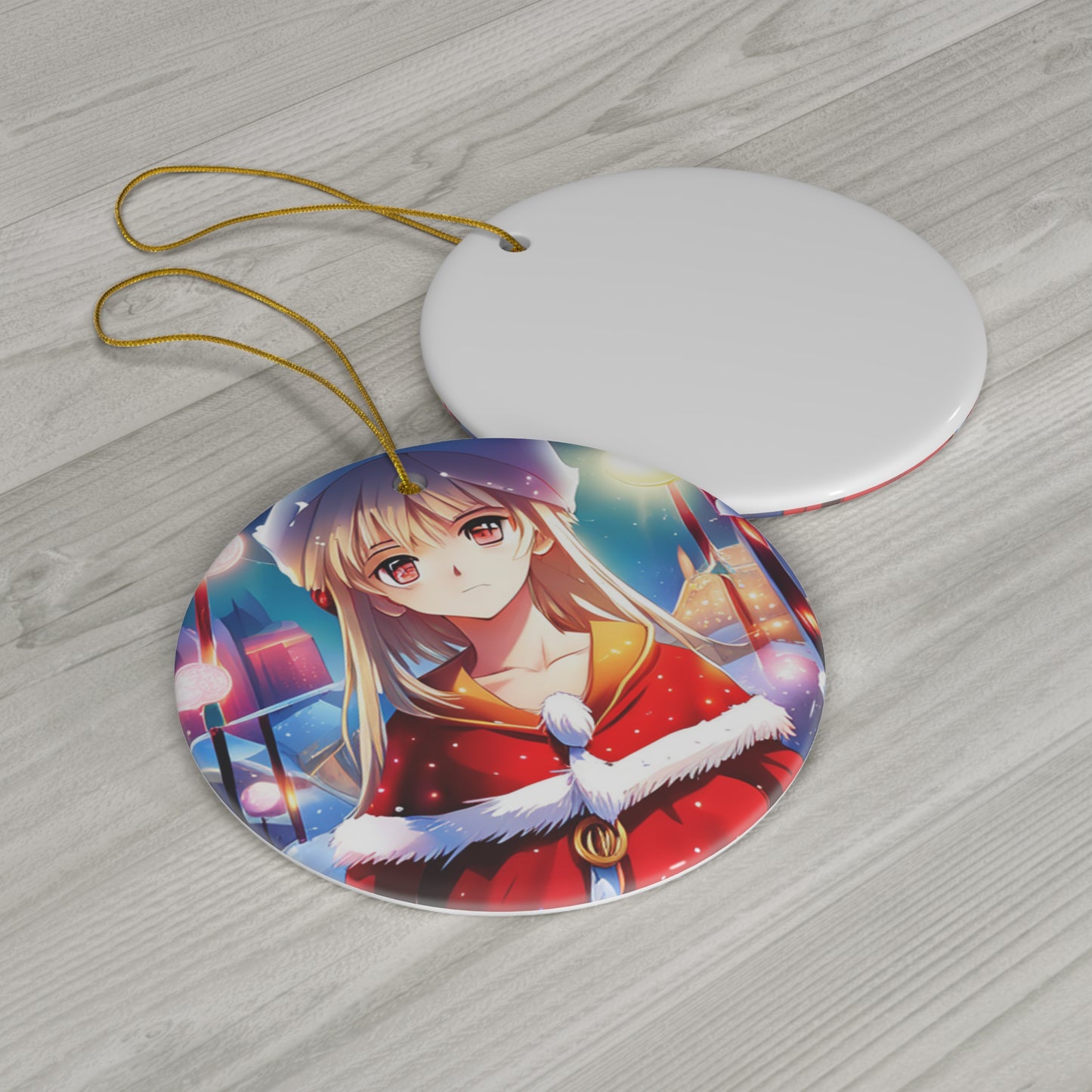 Anime Ceramic Christmas Ornament