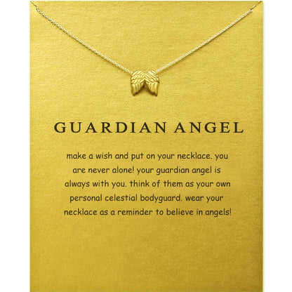 Angel Wings Instagram Wind Wings Light Luxury Gold Plated Alloy Collar Short Necklace