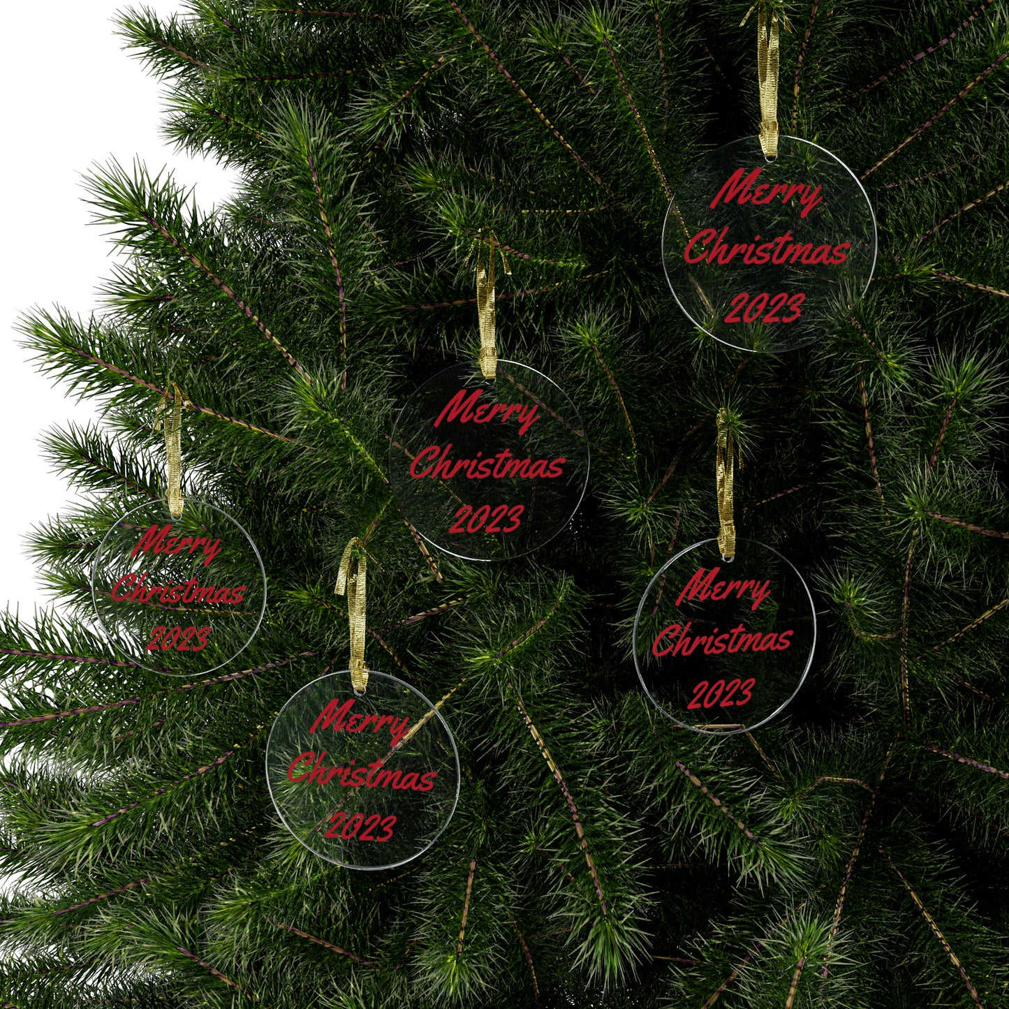 Merry Christmas 2023 Acrylic Ornaments