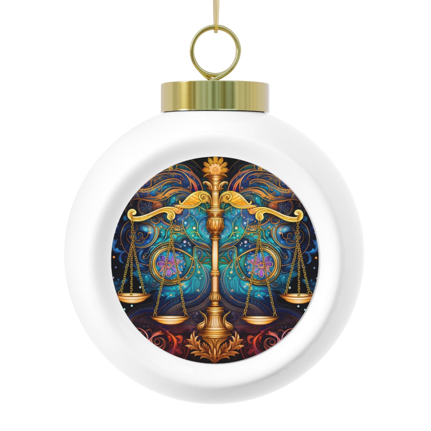 Libra Horoscrope Christmas Ball Ornament