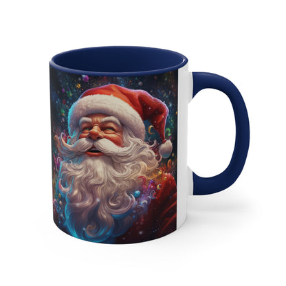 Jolly Santa Claus Accent Coffee Mug, 11oz