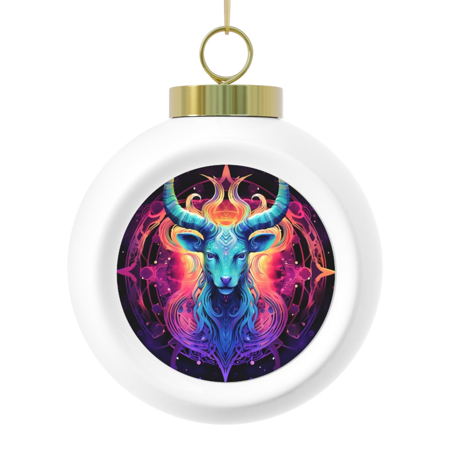 Capricorn Horoscrope Christmas Ball Ornament