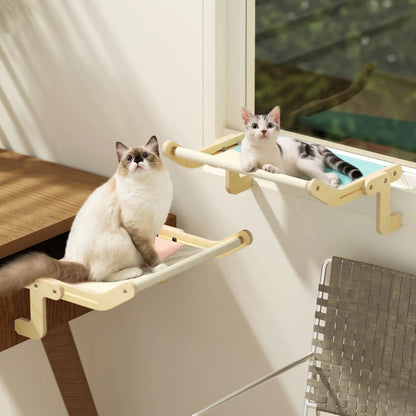 Sturdy Cat Window Perch Wooden Assembly